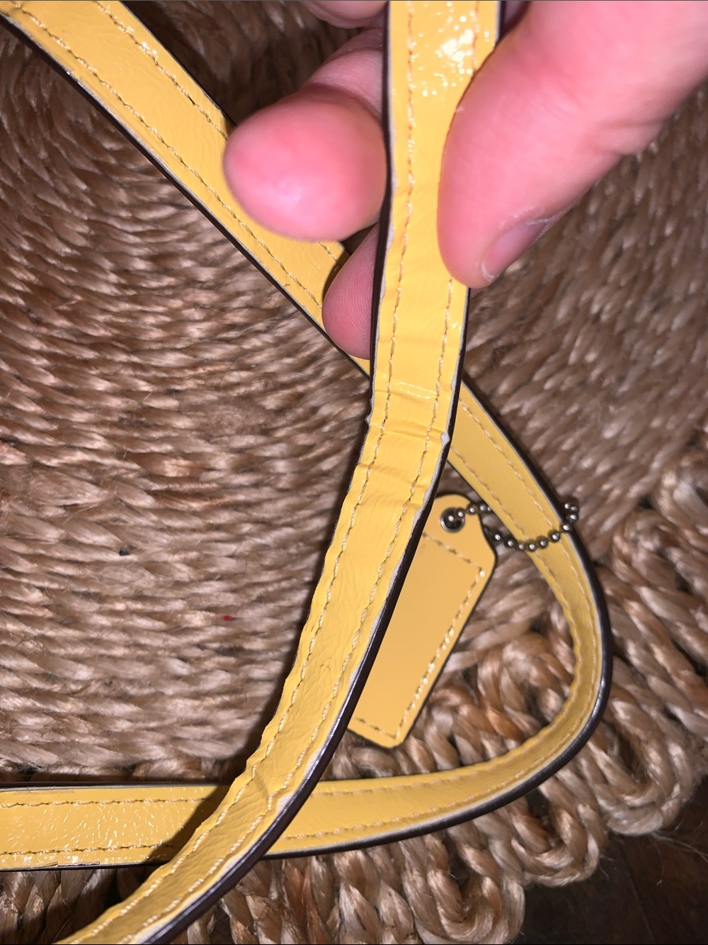 Coach Pink and Yellow Signature Stripe Mini Tote Bag Vintage 2013 - Picture 14 of 14